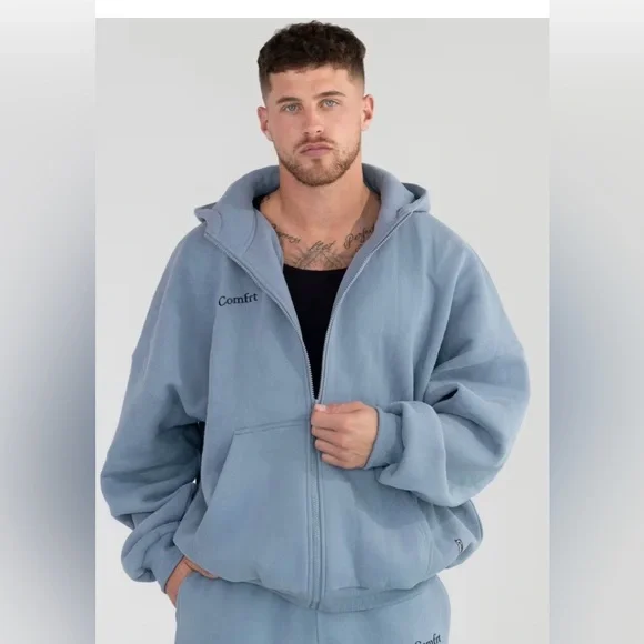 Comfrt Cloud Zip Hoodie-Blue Willow M - Picture 4 of 4